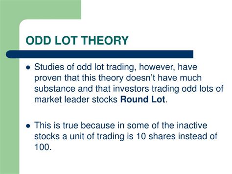 odd lot theory|odd lot trading indicator.